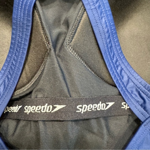 Speedo PowerFLEX One-piece Swimsuit size 10 Navy NWT MSRP $68 - Picture 7 of 14